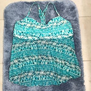 Open back swim top